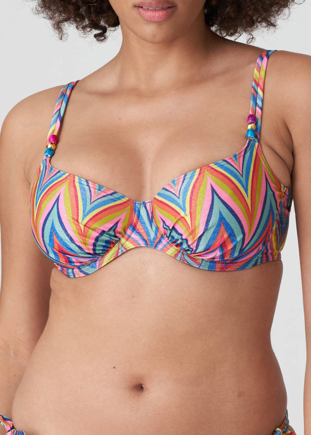 Haut de Bikini emboîtant à Armatures Maillots de Bain Prima Donna Swim Rainbow Paradise