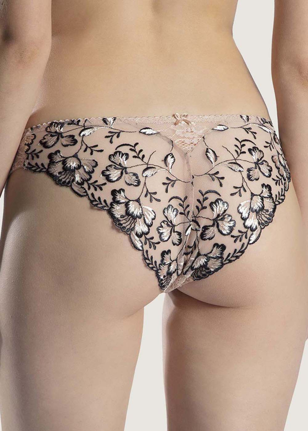 Slip Mini-Coeur  Aubade Champagne Noir