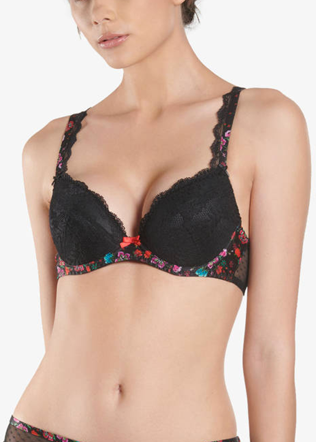 Soutien-Gorge Push Up Aubade Noir Magie