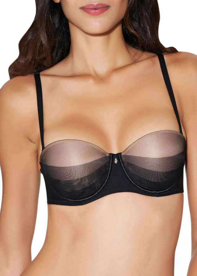 Soutien-gorge Bandeau Rembourr Aubade Noir