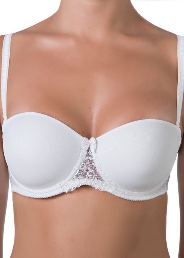 Soutien-gorge Bandeau Armatures Selmark Ivoire