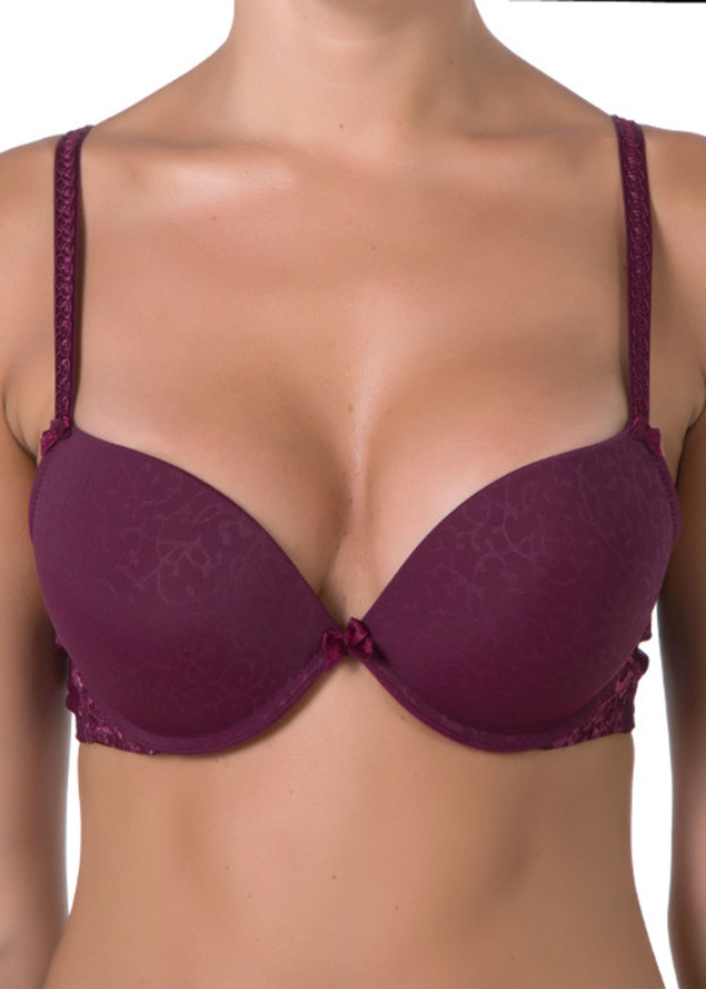 Soutien-gorge Double Push Up Selmark Aubergine