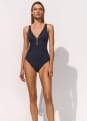 Maillot de bain 1 pi�ce avec armatures d�collet� V profond 