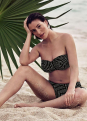 Bas de bikini taille basse  fronces 
