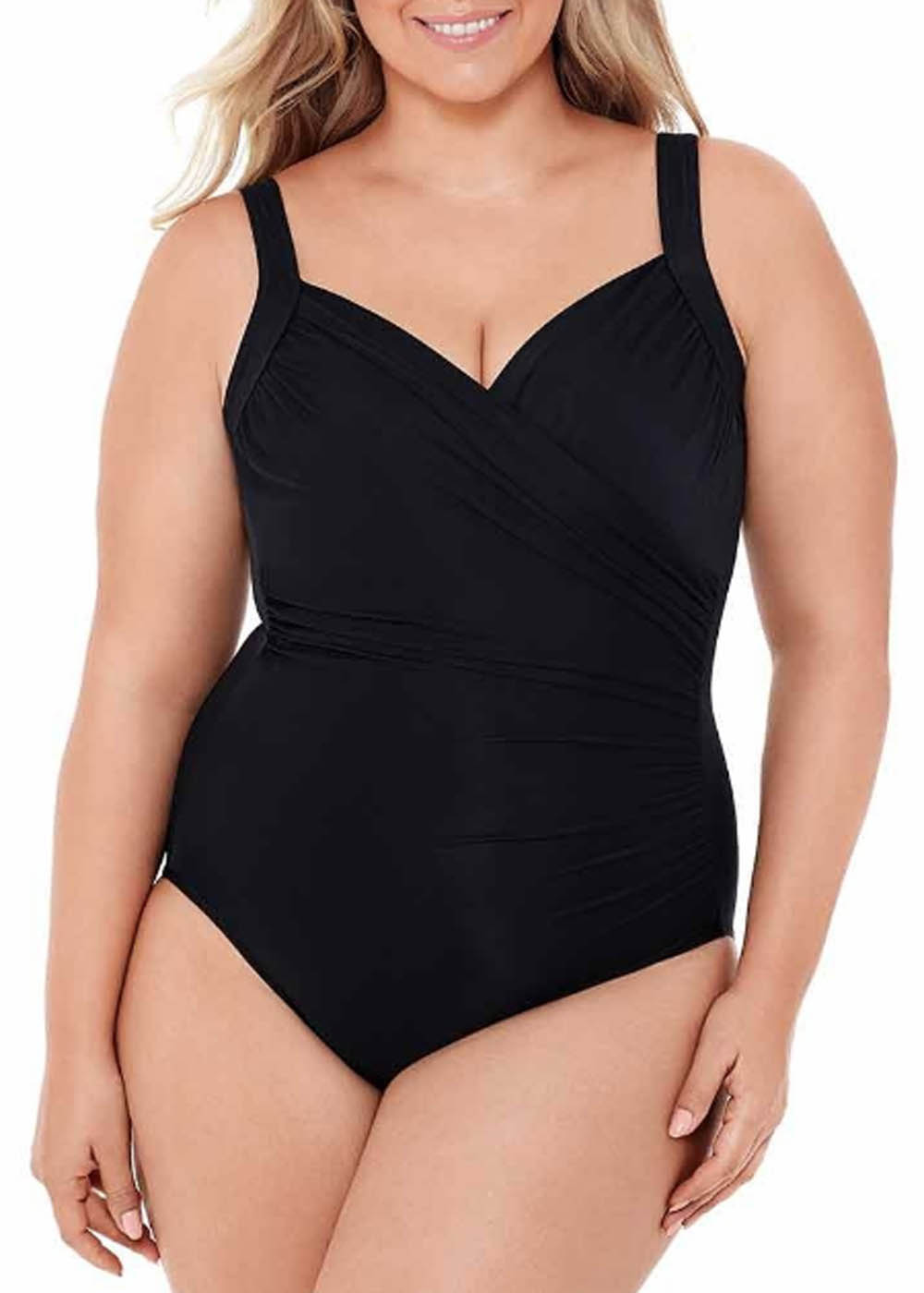 Maillot de Bain 1 Pice Grandes Tailles Maillots de Bain Miraclesuit Noir