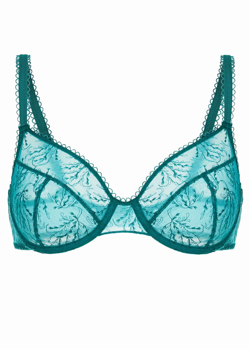 Soutien-gorge Embotant  Armatures Simone Prle Vert Emeraude