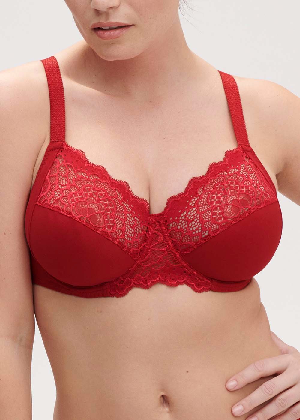 Soutien-gorge Bonnets Profonds avec Armatures Simone Prle Rouge Tango