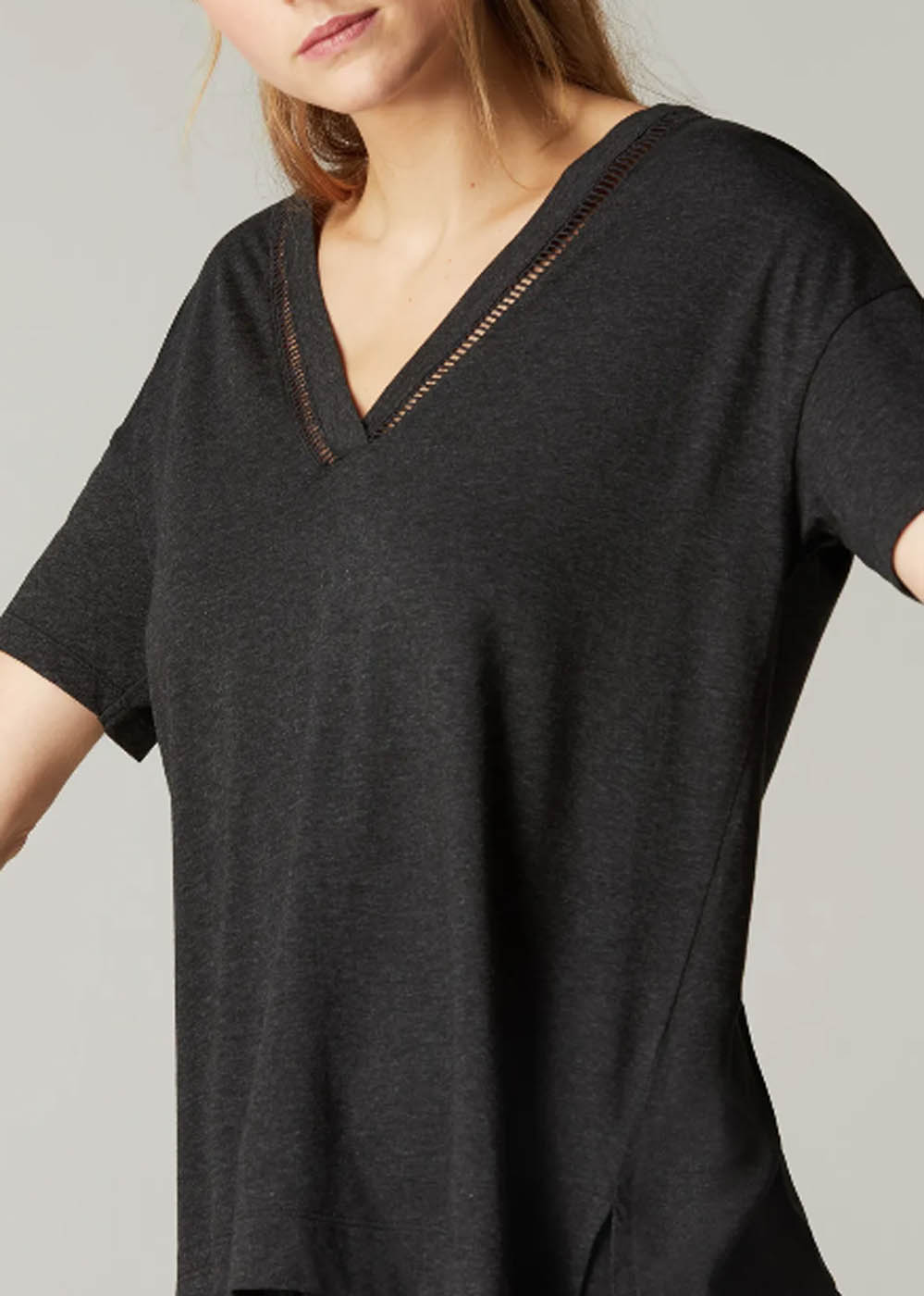 Top Manches Courtes Simone Prle Anthracite Chin