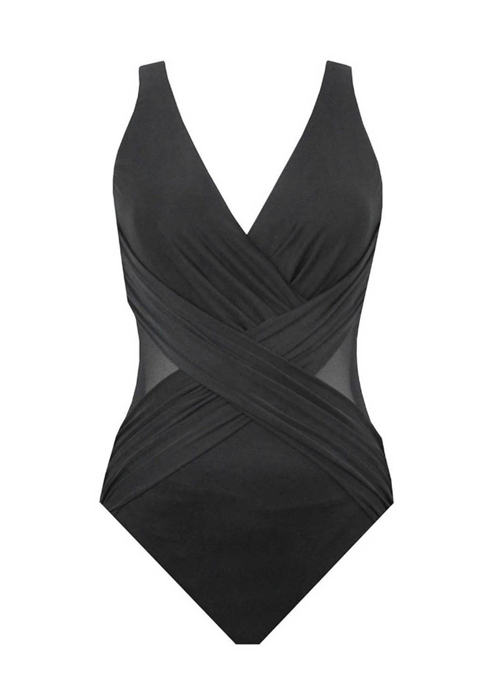 Maillot de Bain 1 Pice Grandes Tailles Maillots de Bain Miraclesuit Noir