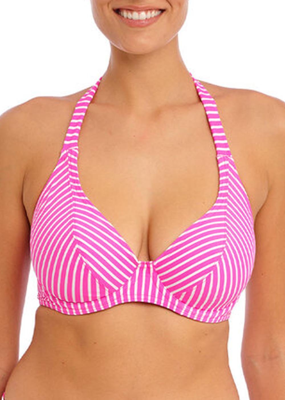 Bikini Tour de Cou  Armatures  Maillots de Bain Freya  Stripe Raspberry