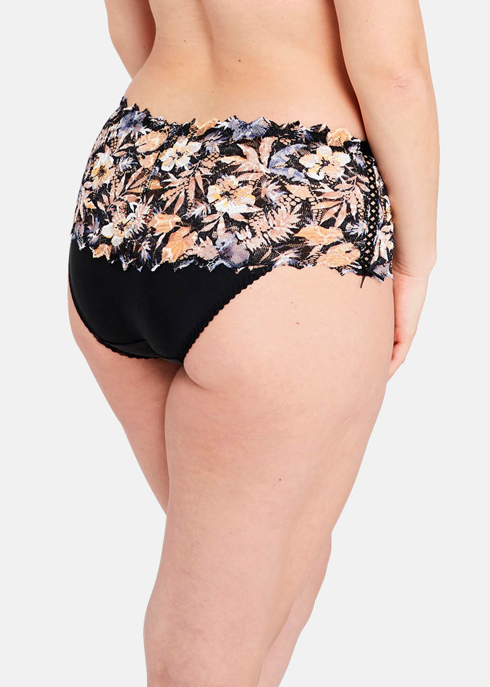 Culotte Sans Complexe Imprim Floral Fond Noir