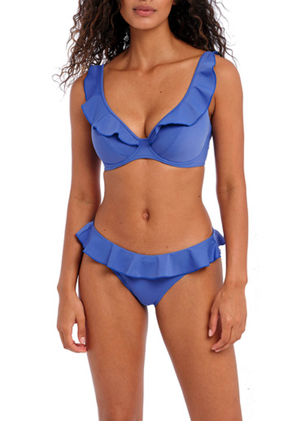 Bikini Slip  Volants Maillots de Bain Freya  Plain Azure