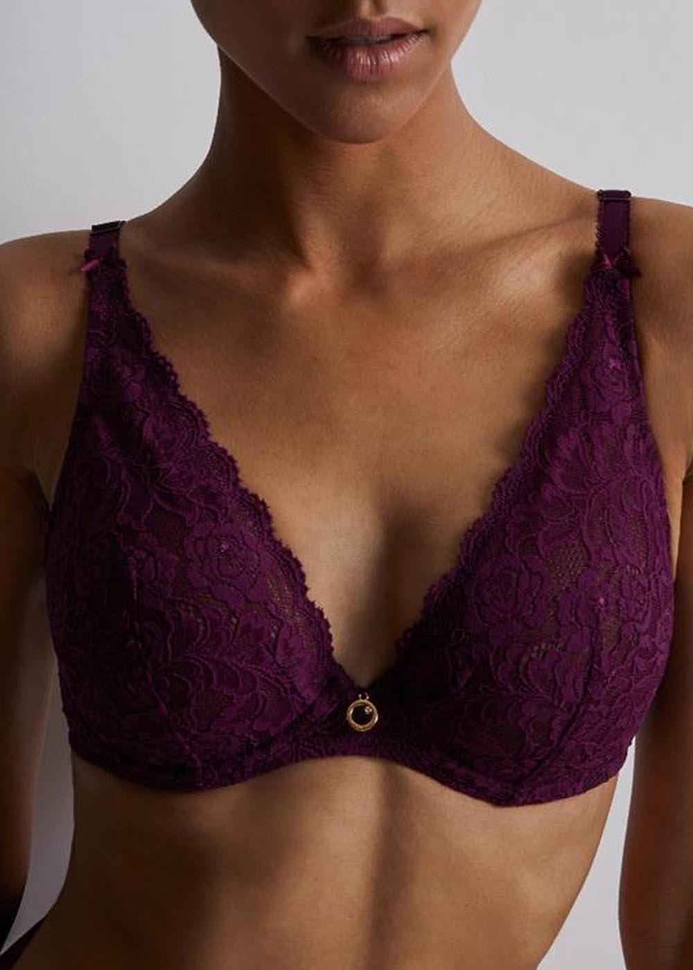 Soutien-gorge Triangle Plunge Aubade Berry