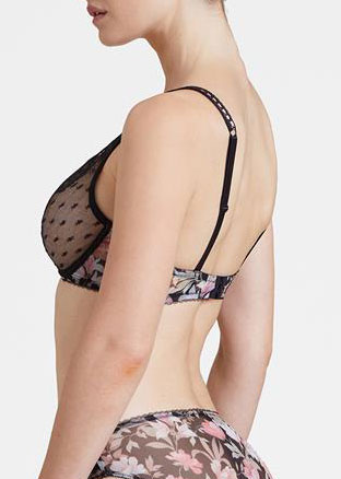 Soutien-Gorge Triangle Avec Armatures Aubade Pivoine Noire