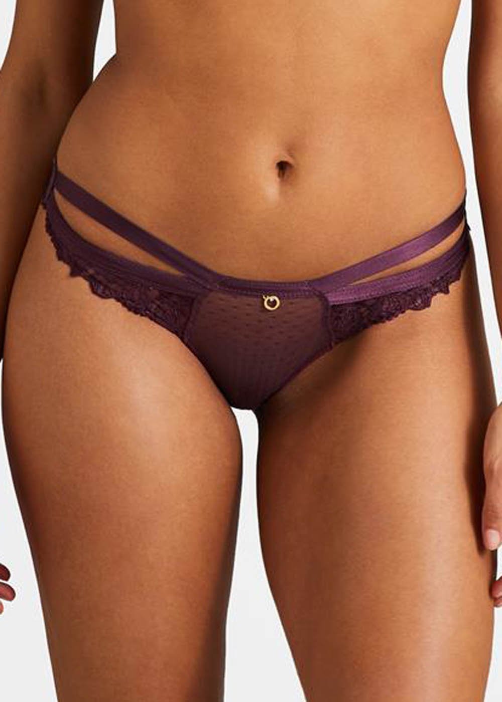 Slip Mini-Coeur  Aubade Wineberry