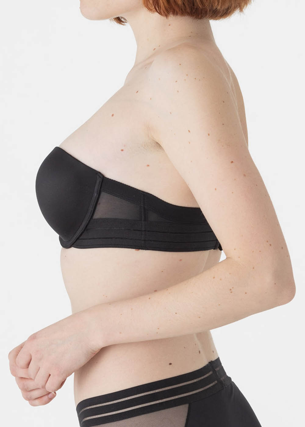 Soutien-gorge Bandeau  Coques avec Armatures Maison Lejaby Noir