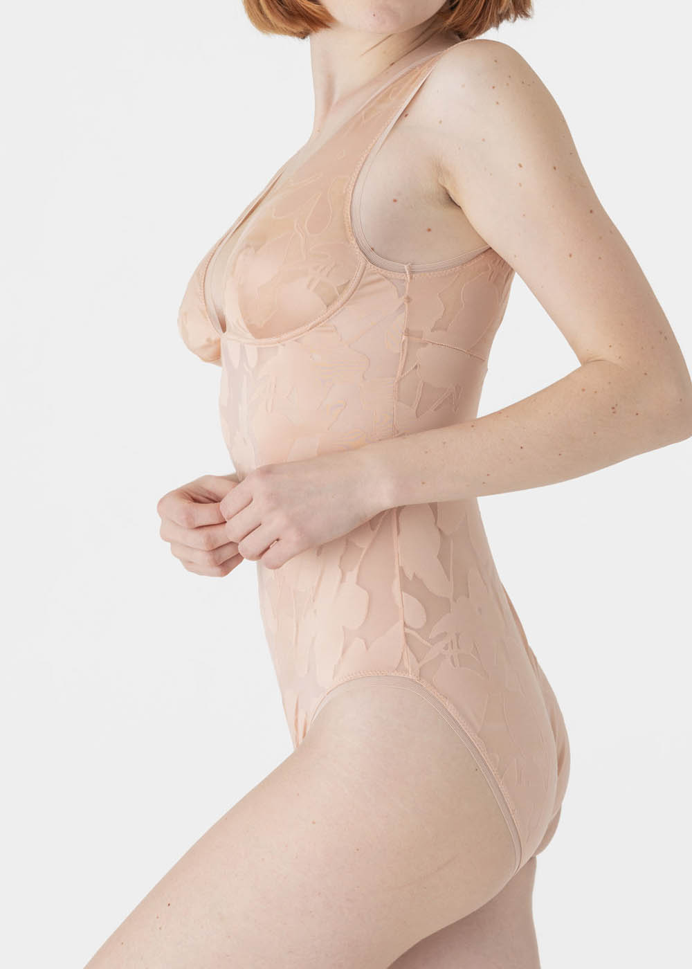 Body sans Armatures Maison Lejaby Rose Fum