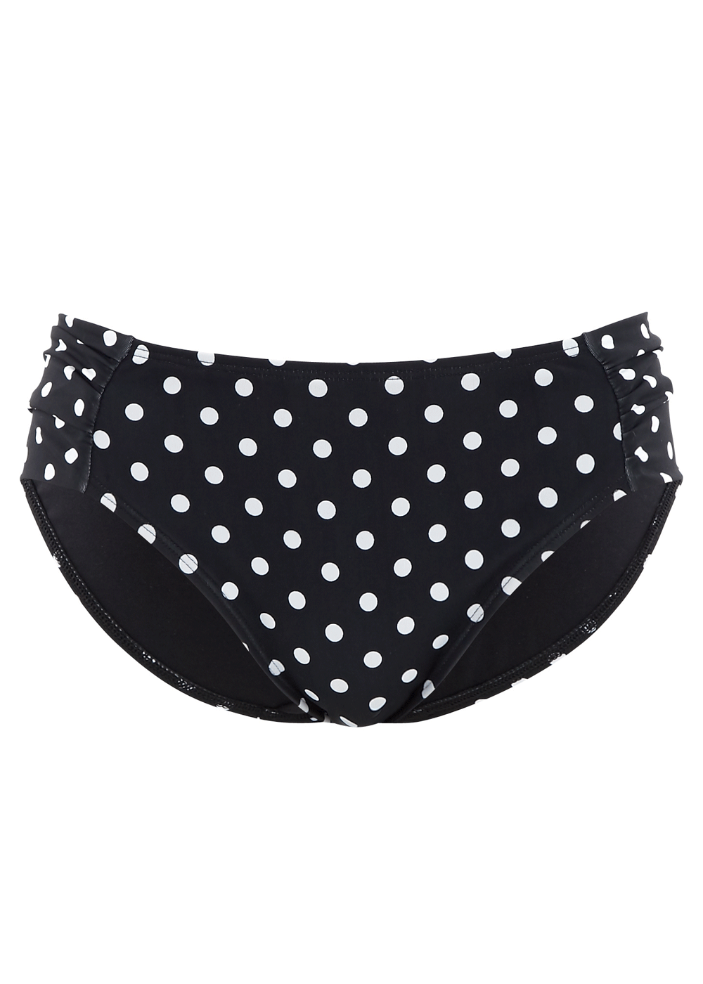 Culotte Fronce Maillots de Bain Panache Noir Blanc