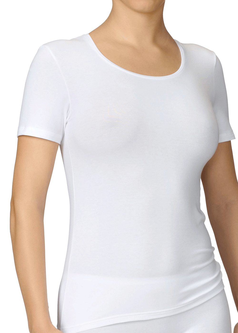 Tee-shirt Manches Courtes Calida Blanc