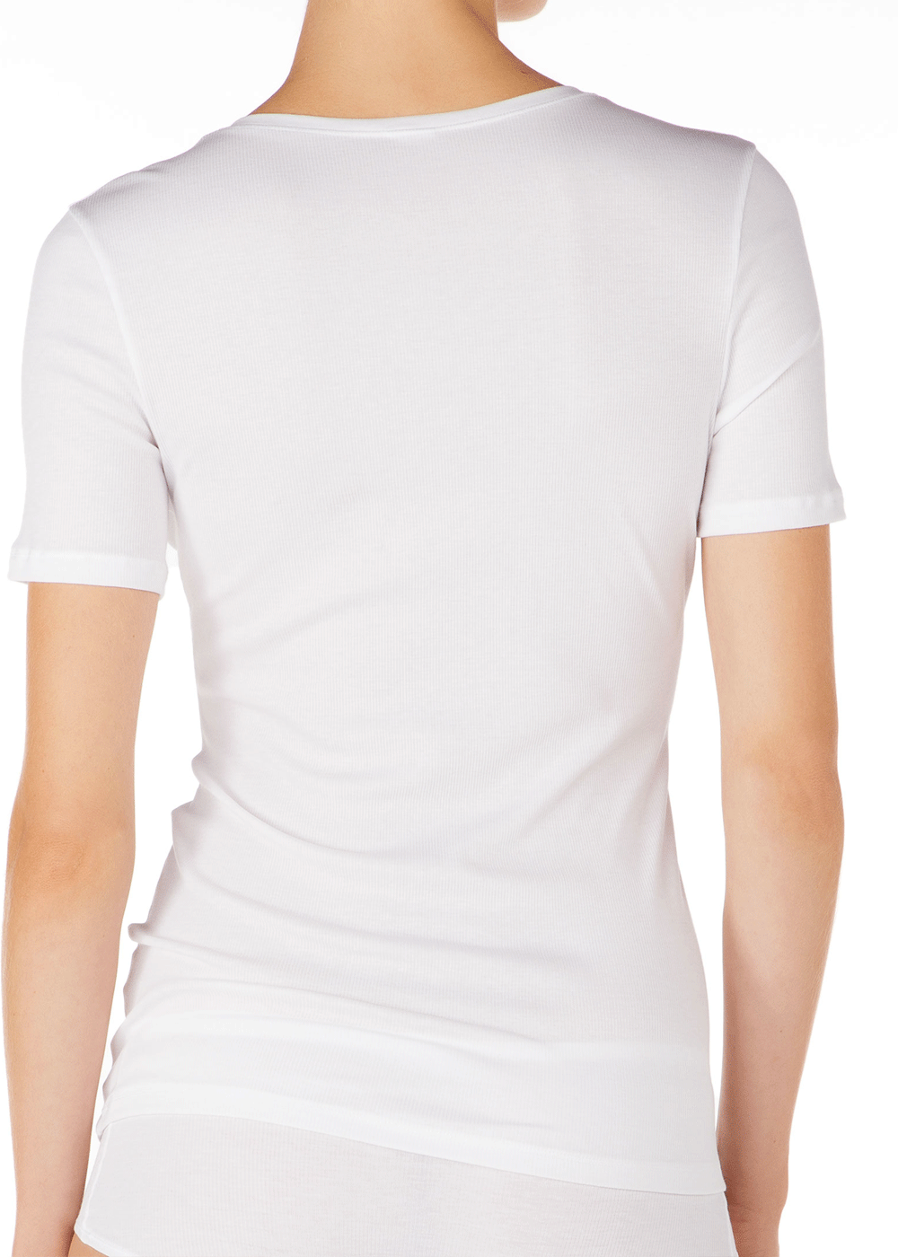 Tee-shirt Manches Courtes Boutonn Calida Blanc