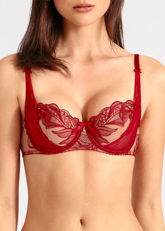 Soutien-gorge Corbeille  Armatures Aubade Rouge crin