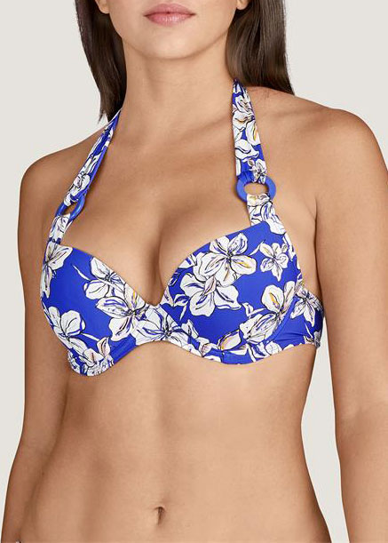 Soutien-Gorge Plunge Coques Avec Armatures Maillots de Bain Aubade  Floral Glycine