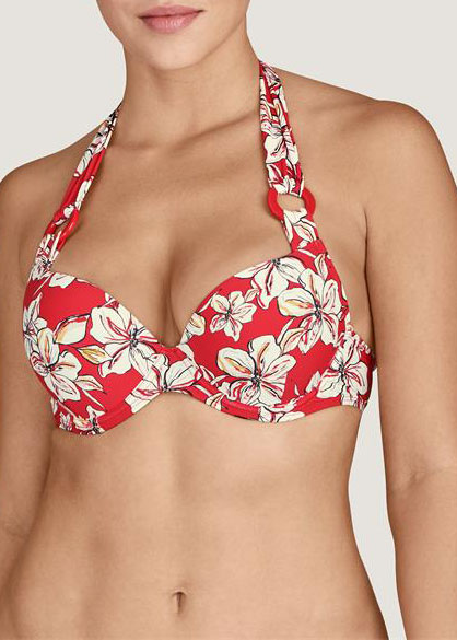 Soutien-Gorge Plunge Coques Avec Armatures Maillots de Bain Aubade  Floral Sanguine