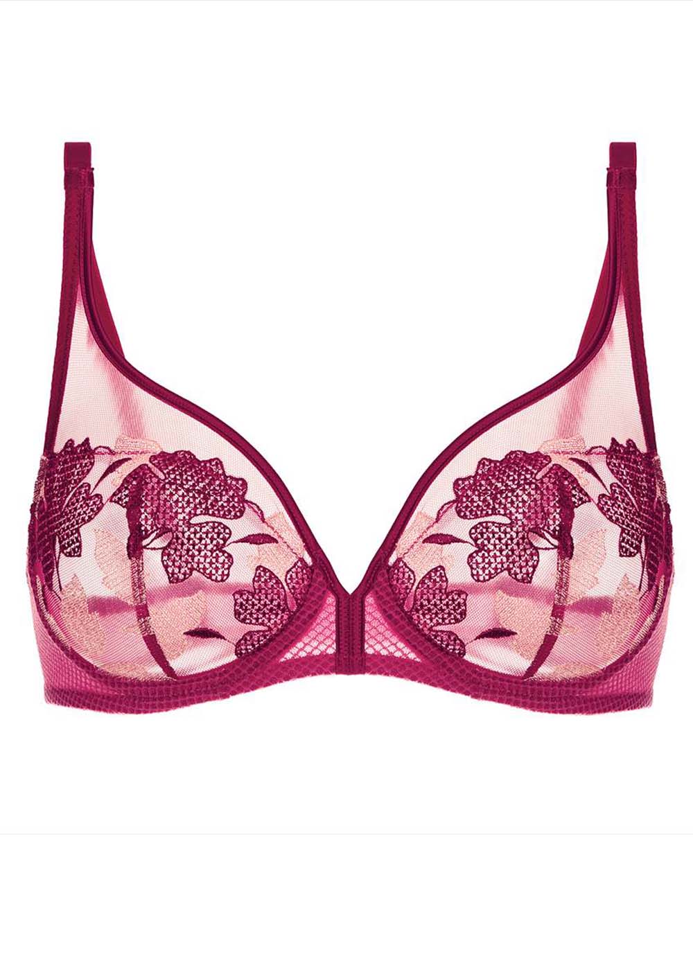 Soutien-gorge Plunge  Armatures Dcollet Plongeant Simone Prle Framboise