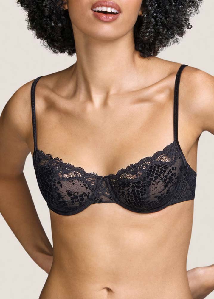 Soutien-gorge Balconnet Couture Verticale Andres Sarda Noir