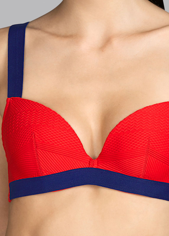 Soutien-gorge Embotant Rembourr Maillots de Bain Andres Sarda Fiery Scarlet