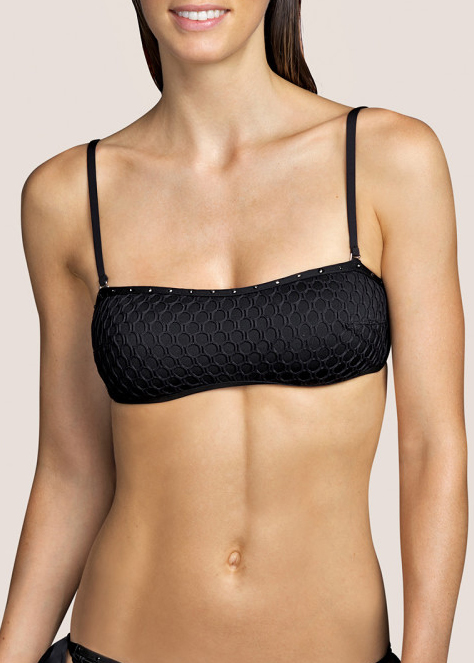 Soutien-gorge Bandeau Rembourr  Maillots de Bain Andres Sarda Noir