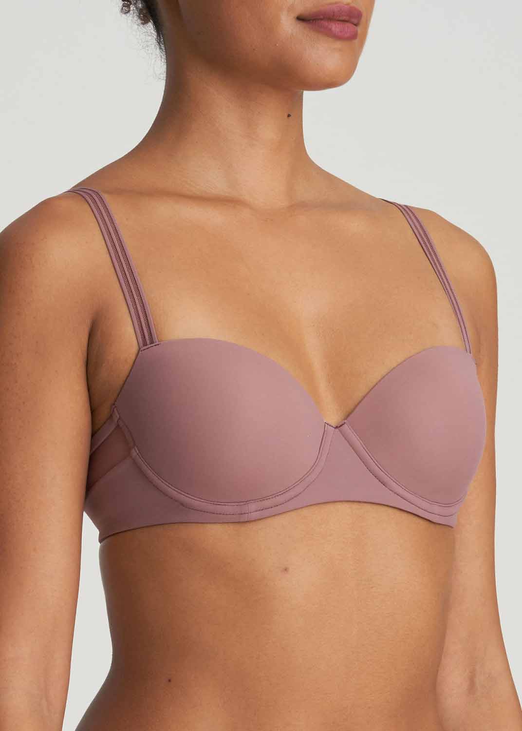 Soutien-gorge Rembourr Balconnet Marie-Jo Satin Taupe