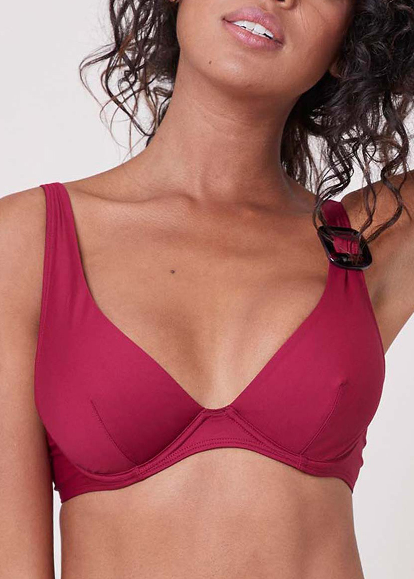 Soutien-gorge Triangle  Armatures Maillots de Bain Simone Prle Cassis