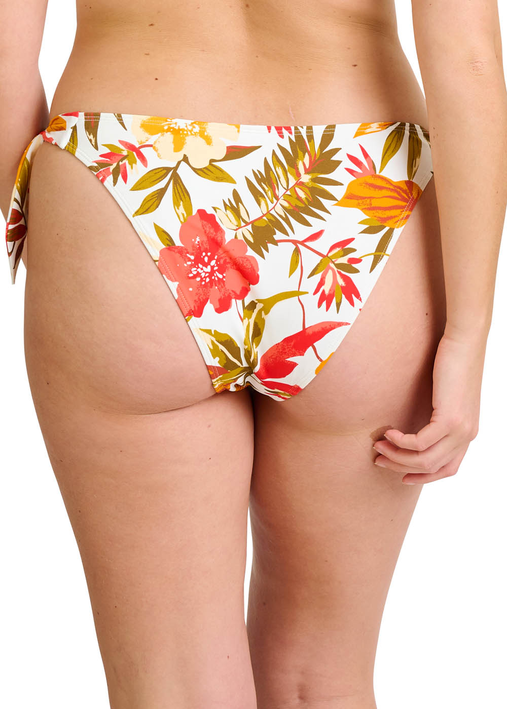 Bas de Bain Taille Basse  Maillots de Bain Sans Complexe Imprim Floral Blanc Rose