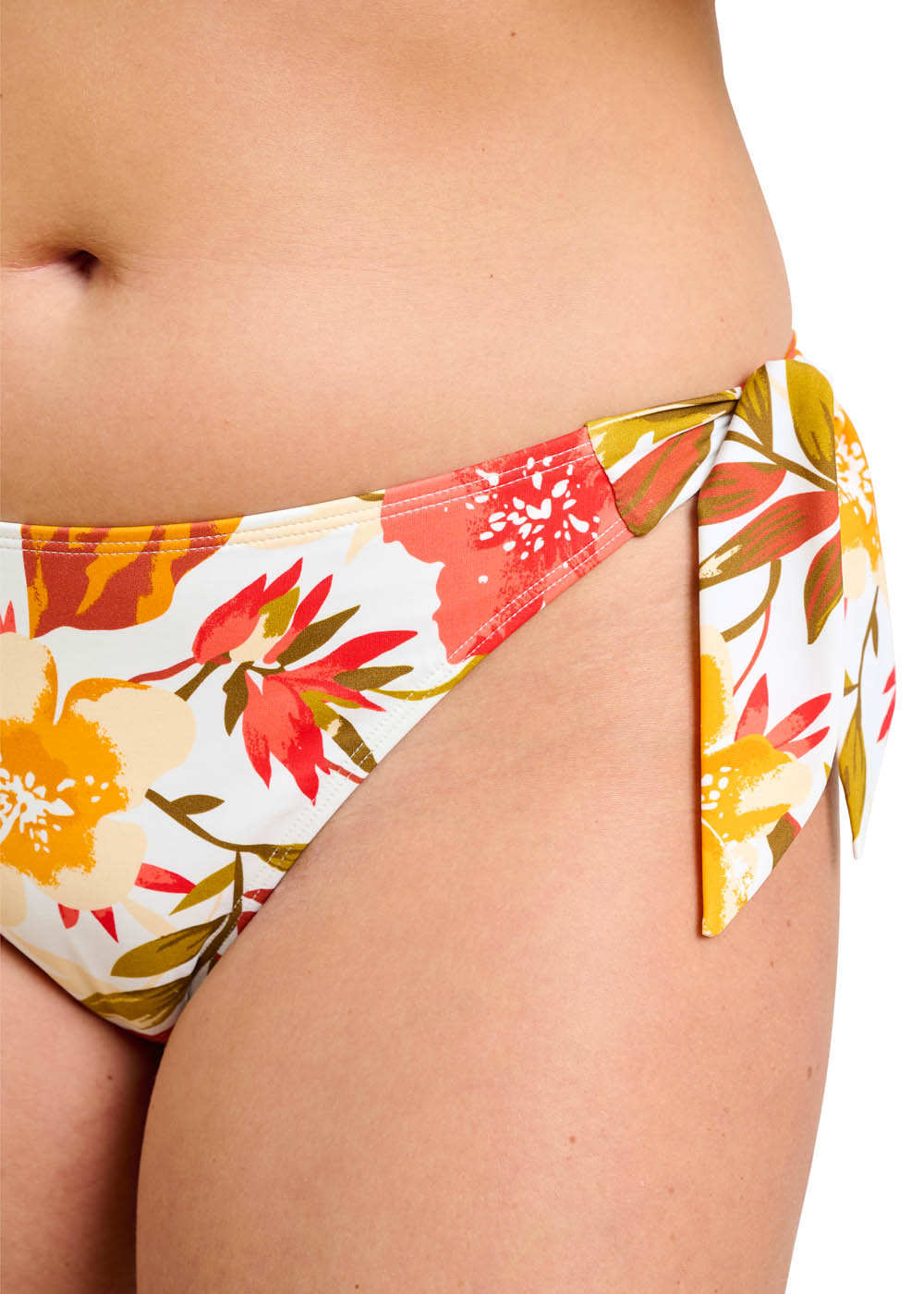 Bas de Bain Taille Basse  Maillots de Bain Sans Complexe Imprim Floral Blanc Rose