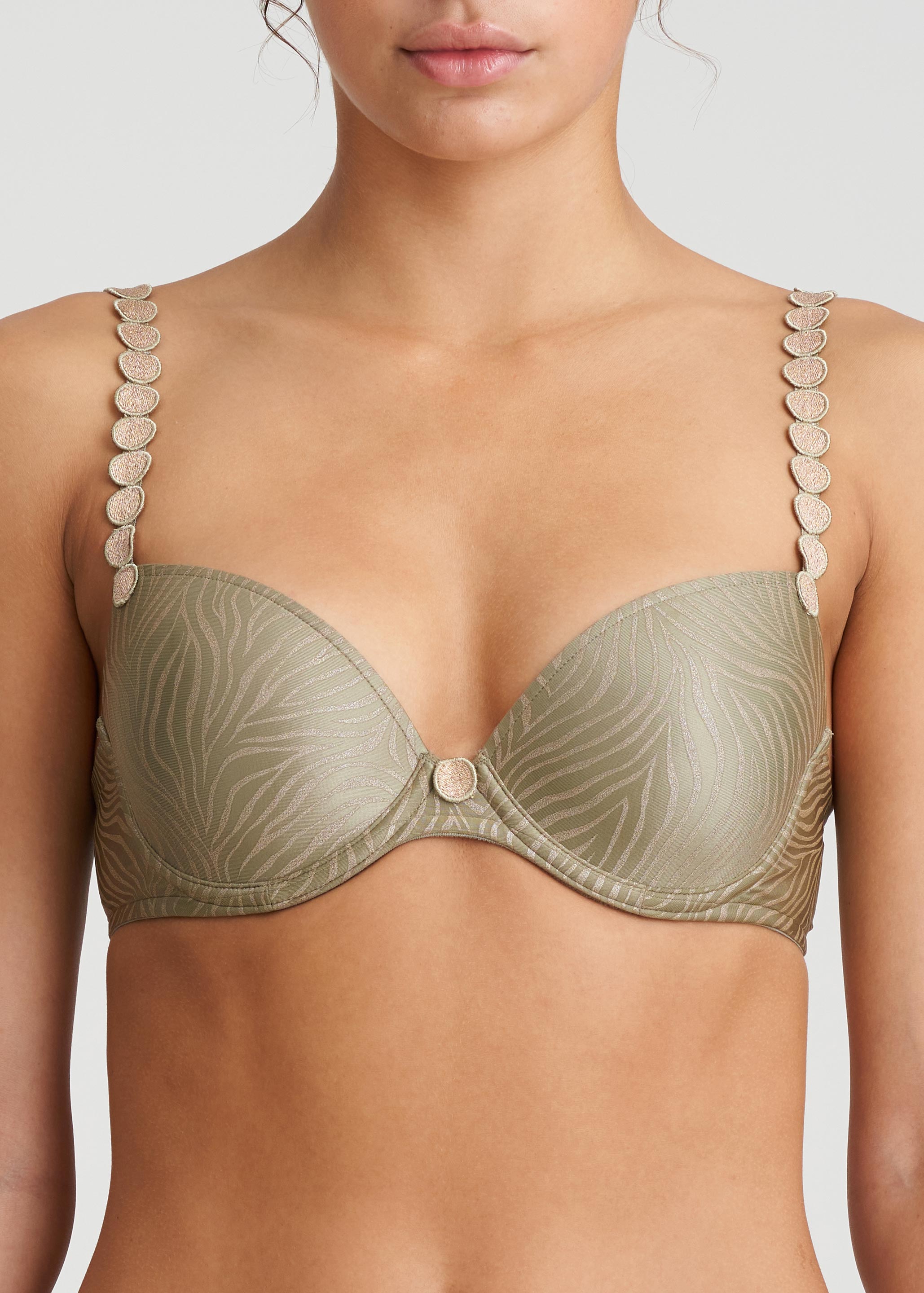 Soutien-gorge Rembourr Plongeant  Armatures Marie-Jo Golden Olive