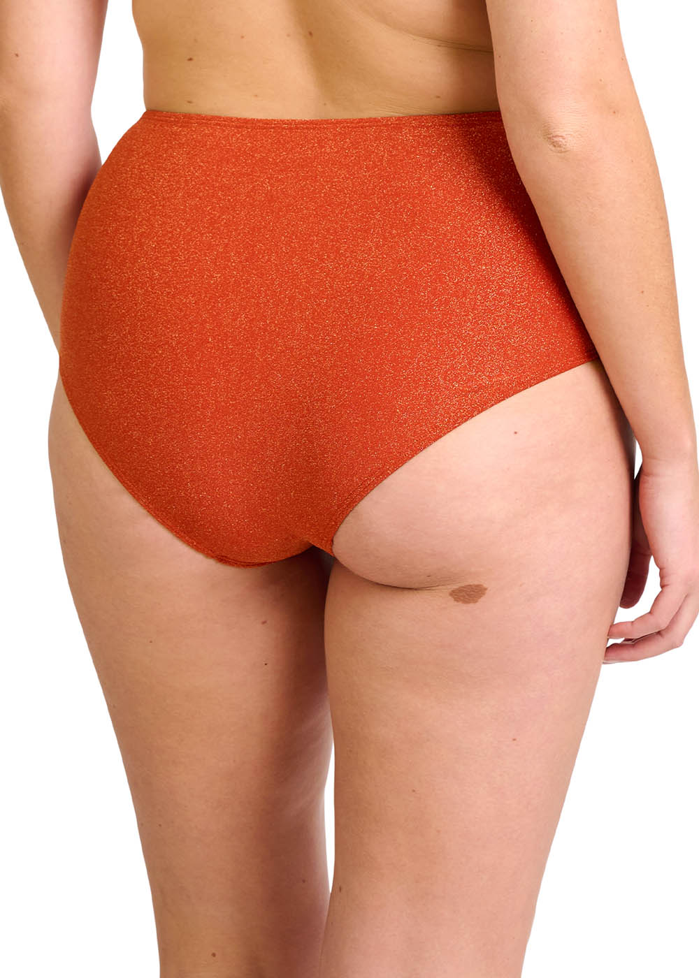 Bas de Bain Taille Haute  Maillots de Bain Sans Complexe Ketchup Brique