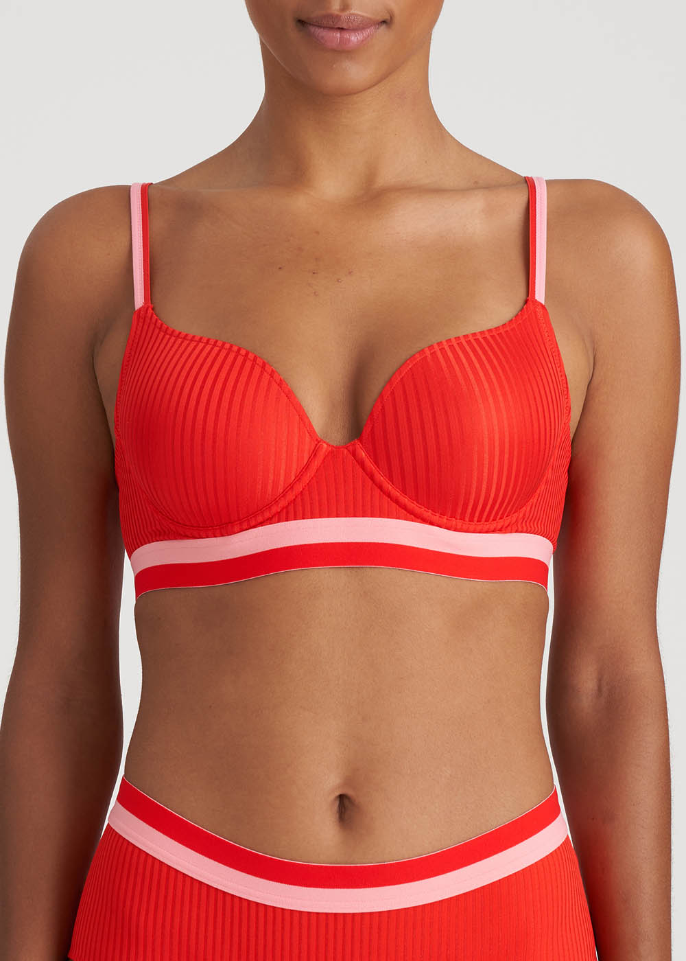 Soutien-Gorge Rembourr Forme Coeur  Armatures Marie-Jo Rouge