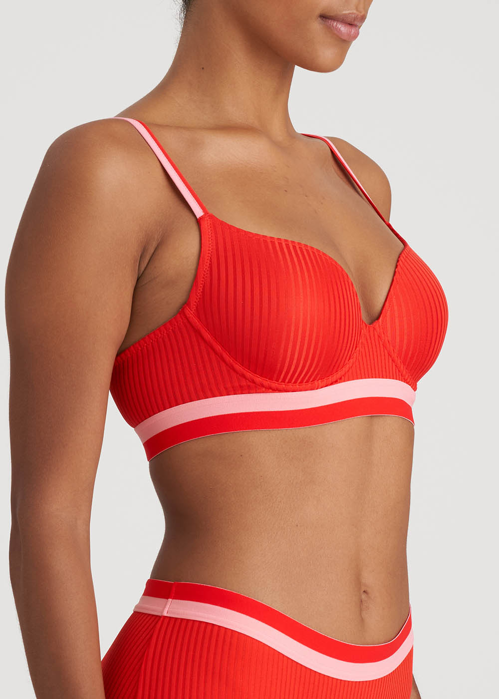 Soutien-Gorge Rembourr Forme Coeur  Armatures Marie-Jo Rouge