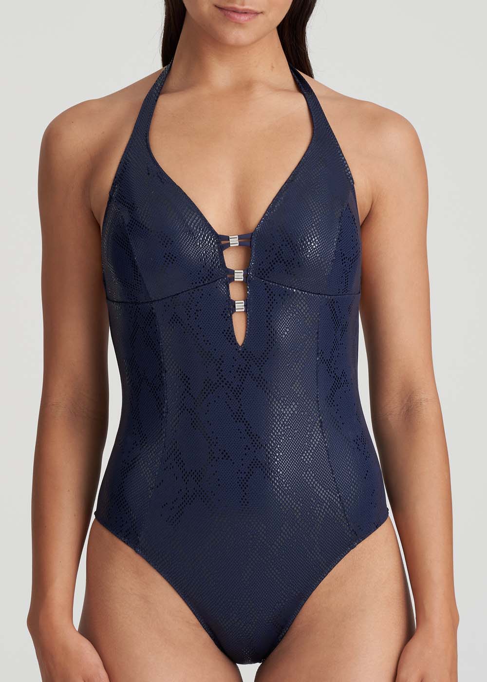 Maillot de bain 1 pice triangle rembourr Maillots de bain Marie Jo Swim Evening Blue