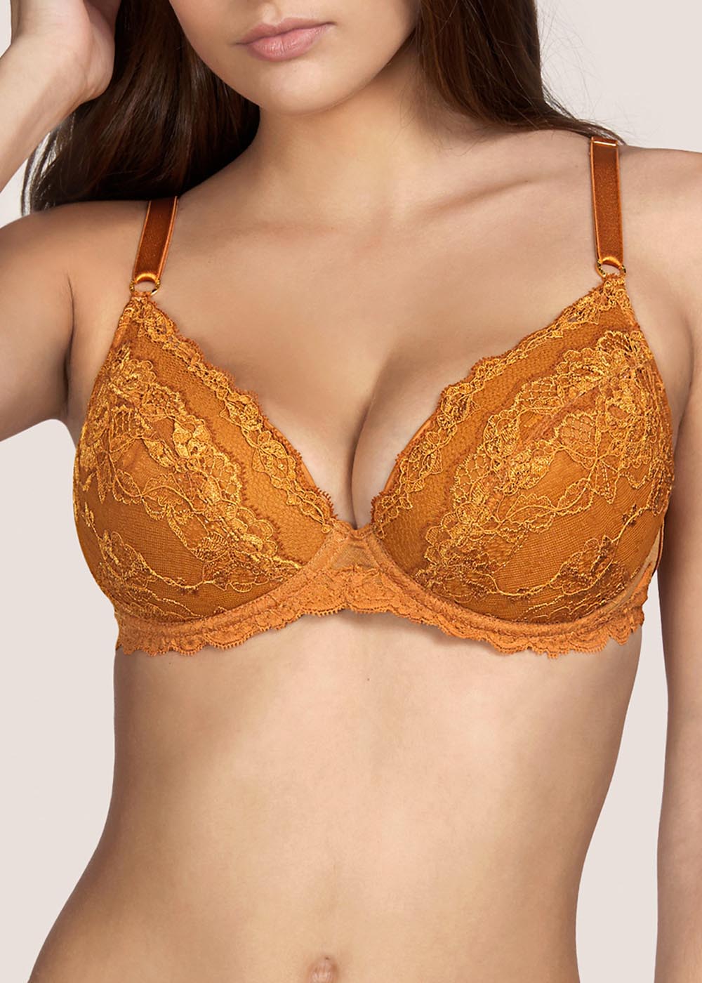Soutien-gorge Push Up  Coussinets Amovibles Andres Sarda Copper Variant