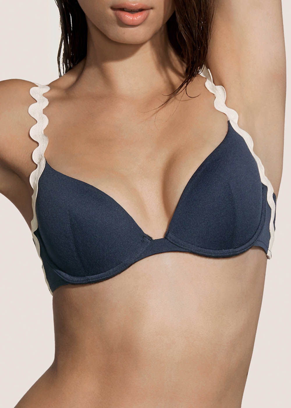 Haut de maillot de bain dcollet plongeant Maillots de Bain Andres Sarda Navy Blue