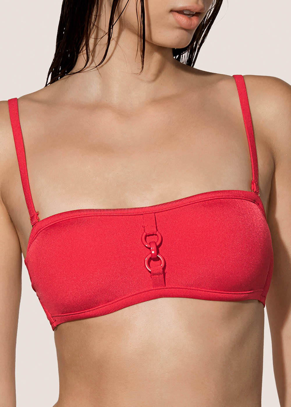 Haut de maillot de bain rembourr sans armatures Maillots de Bain Andres Sarda Rouge