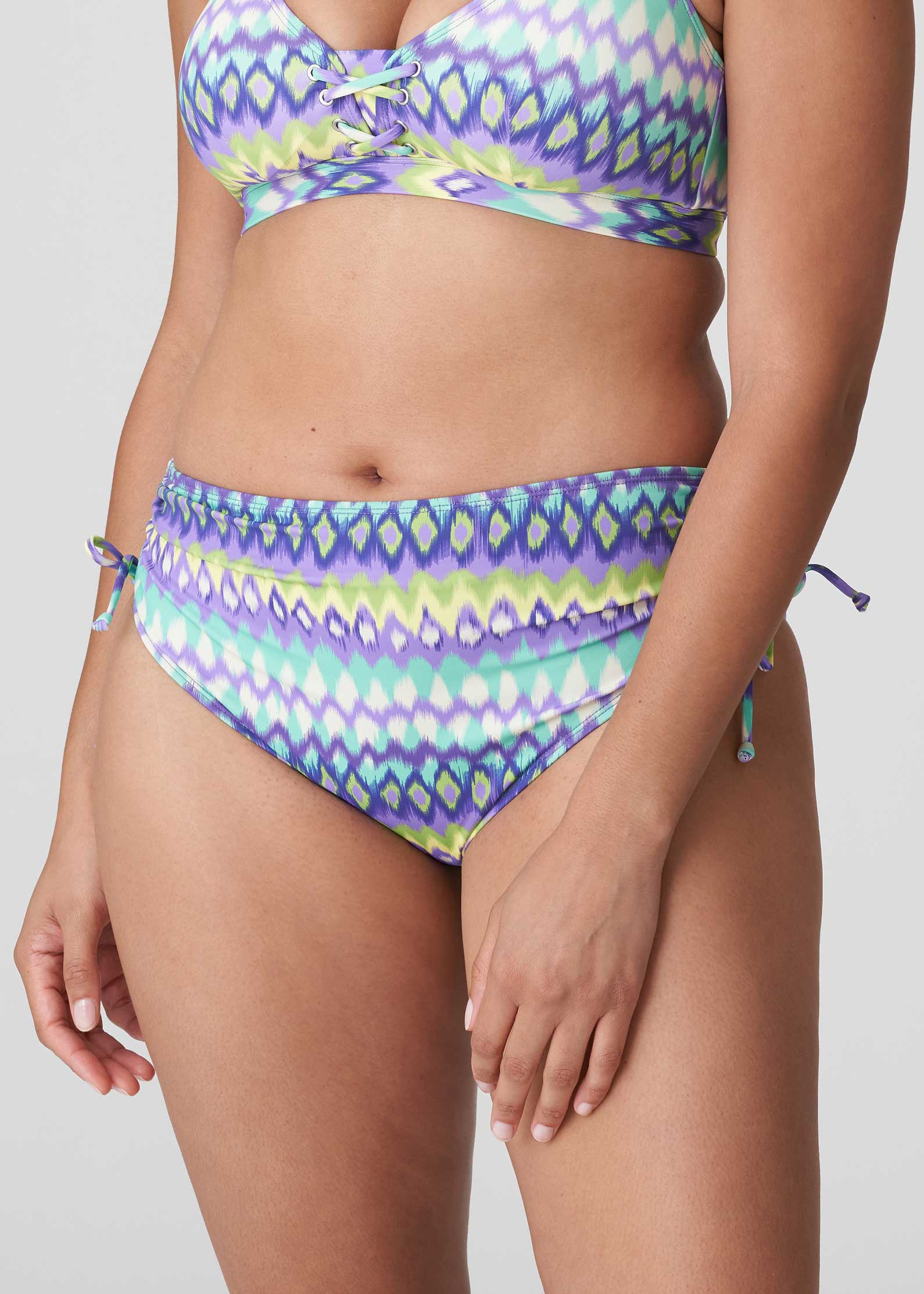 Slip Taille Haute Ficelles Maillots de Bain Prima Donna Swim Mezcalita Blue