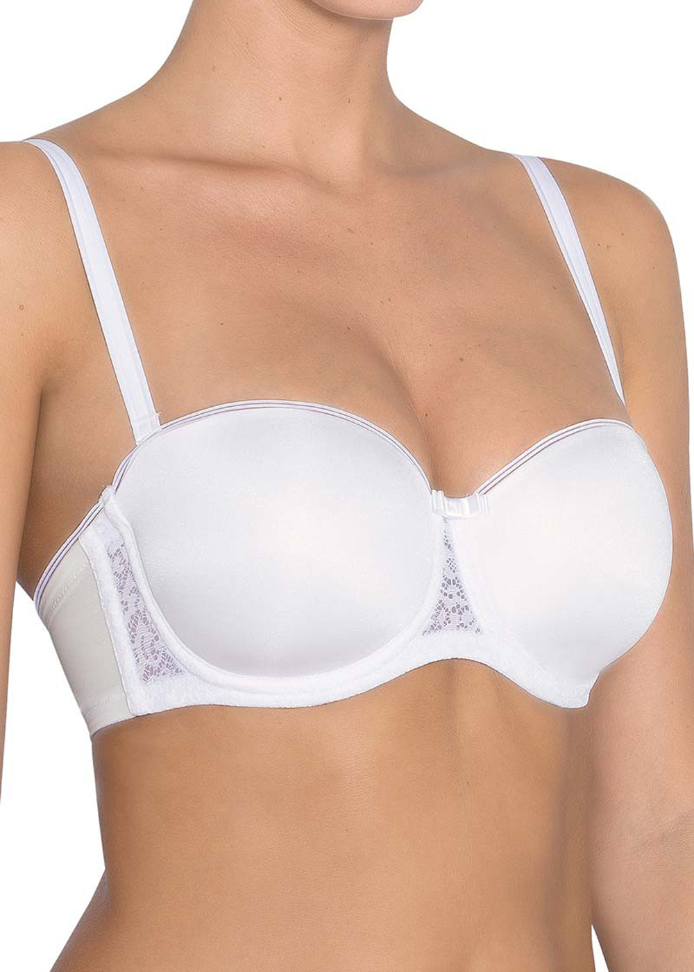 Soutien-gorge Bandeau avec Bretelles Amovibles Triumph White